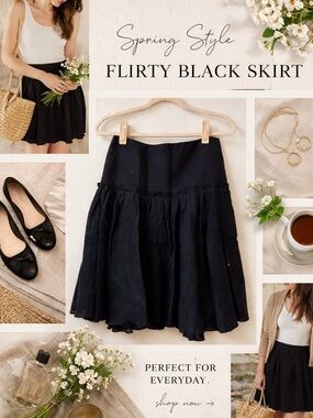 Black Tiered Skirt